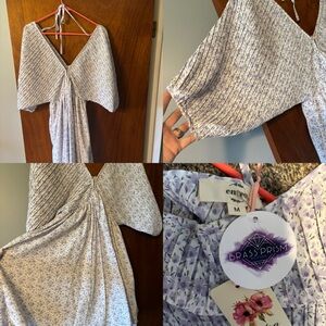 Entro Purple and White Floral Dress